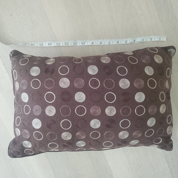 Small Brown Decorative Throw Pillow - Picture 2 of 5